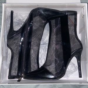 Cape Robbin Black Mesh Stiletto Boots